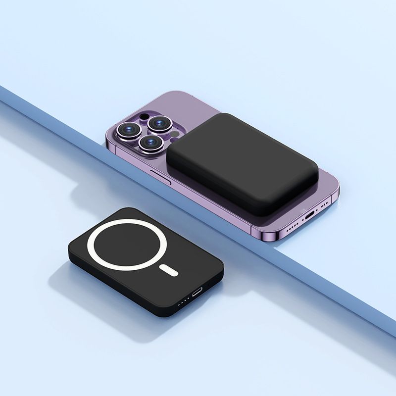 2025 New Ultra Thin Magsafe Mini Wireless Magnetic Power Bank Custom Logo Gift Version Portable Fast Charger for Iphone Android